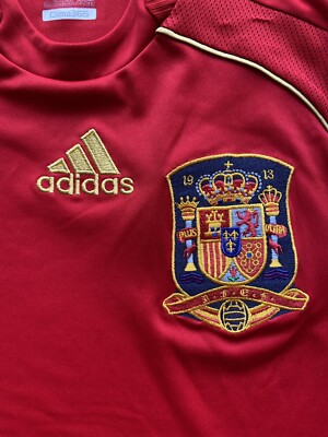 SPAIN 2008 2009 HOME FOOTBALL SHIRT SOCCER JERSEY ADIDAS 614398 sz