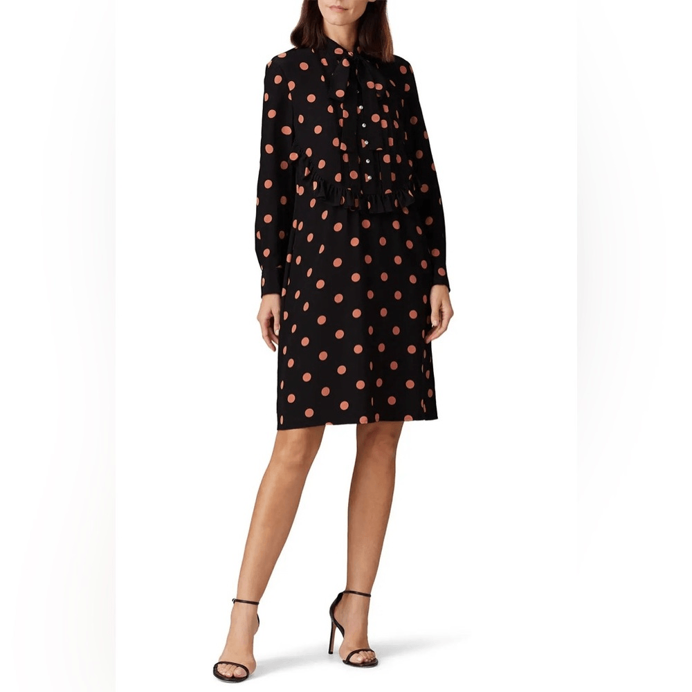 tory burch paisley jersey bow dress Silk Polka-Dot - Black Cotierra