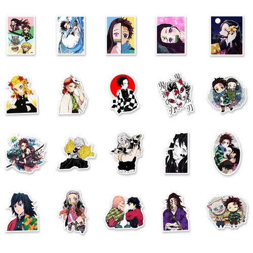50pcs Demon Slayer Waterproof Stickers Pack Laptop Phone Car Skate - Picture 2 of 7