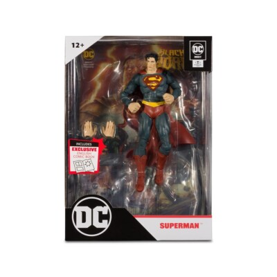 Figura De Acción McFarlane DC Comics Black Adam Con Superman - 18 Cm, 22 Puntos De Articulación, Incluye Base Y Accesorios