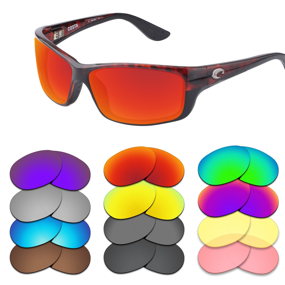 EYAR Polarized Replacement Lens for-Costa Del Mar Jose Sunglasses