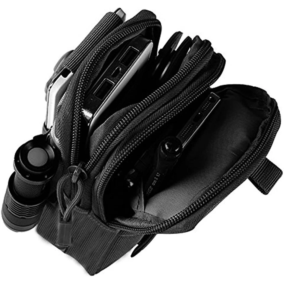 Tactical Molle Pouch Outdoor EDC Utility Gadget Waist Bag Phone Holster Holder - Image 3 of 4