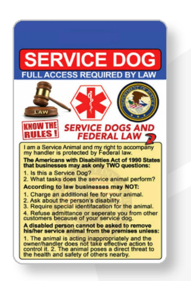Service/emotional support dog handler ID card printed full color double sided - Image 3 of 3