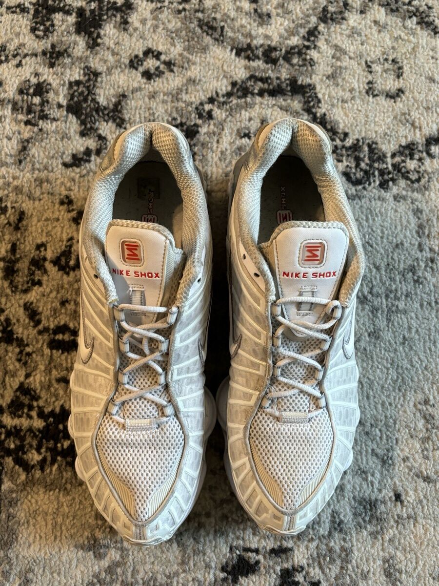 Nike Shox TL WHITE/METALLIC SILVER-MAX-WHITE Men's Size 12 Nike Shox TL WHITE/METALLIC SILVER-MAX-WHITE Men's Size 12