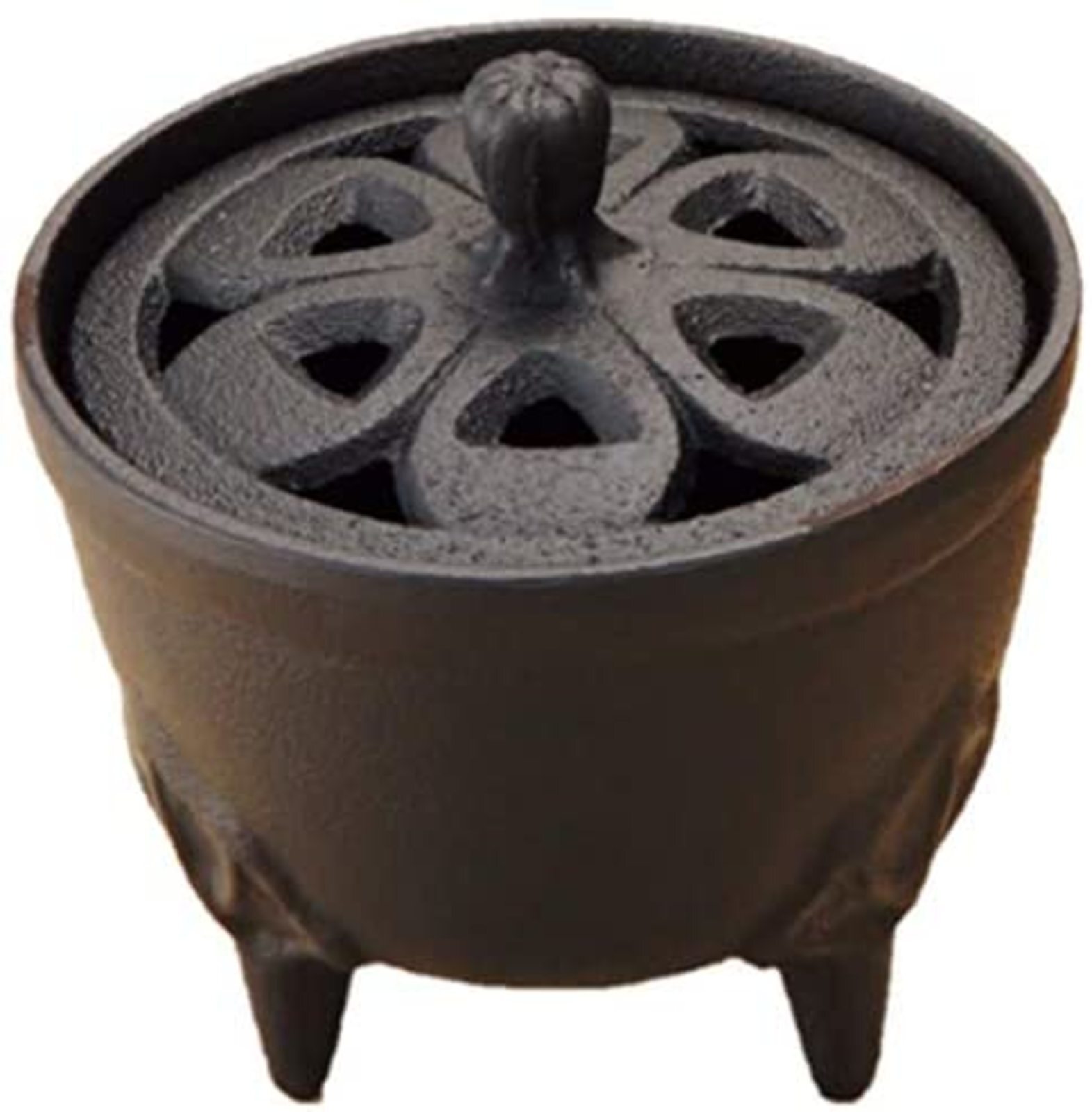 Iwachu Räucherstäbchen Brenner Blütenblatt Schwarz Diamete8.5 X H9cm