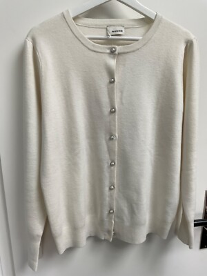 RODIER Strickjacke ecru 42 Perlknöpfe Puffärmel- TOP 