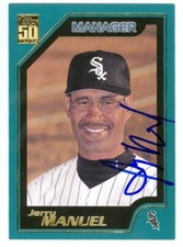 Jerry Manuel autographed baseball card (Chicago White Sox) 2000 Topps #327