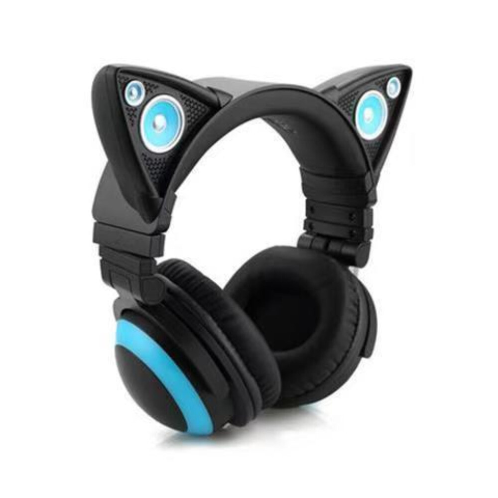 Brookstone Cat Ear Headphones Blue コスプレ AXENT WEAR Cat Ear Headphones With Blue High-performance Free