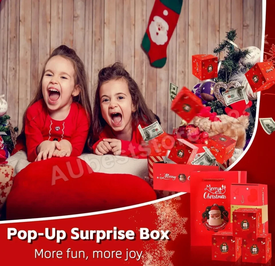 Folding Pop-up Surprise Money Bounce Jumping Box Christmas Party Xmas Kids Gift - image 4 of 4