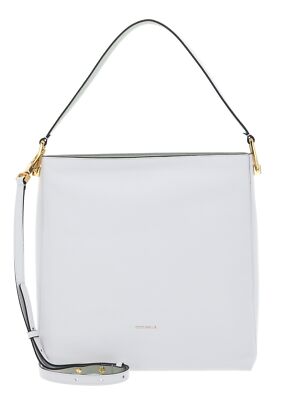 COCCINELLE Liya Handbag Handtasche Tasche Bril. Wh / Cela. Gr weiß hellgrün Neu