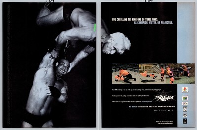 WCW Mayhem Nintendo N64 Playstation Gameboy Color 1999 Full 2 Page Print Ad
