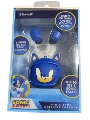 Sonic The Hedgehog Faces Bluetooth True Wireless Earbuds NEW