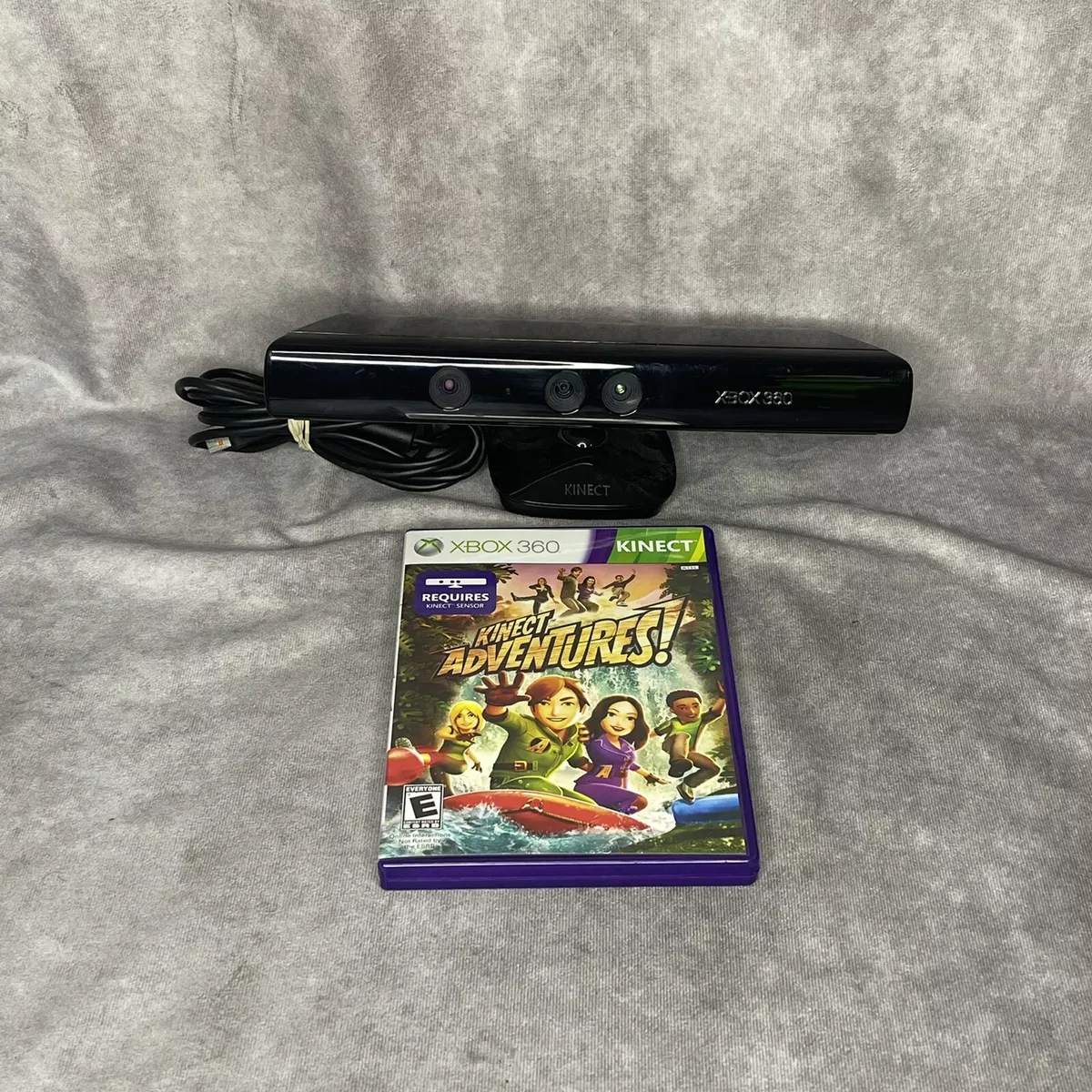 Microsoft Xbox 360 Kinect Sensor Bar With Kinect Adventures Game Tested & Works