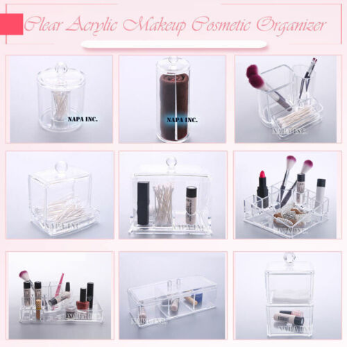 Clear Lipstick Display Holder Acrylic Cosmetic Organizer Makeup Storage Box - Picture 1 of 29