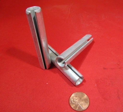 Zinc Plate Steel Slotted Roll Spring Pin, 1/2" Dia x 2 3/4" Length, 10 pcs
