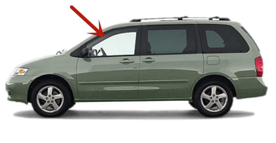 Se adapta a mini furgoneta Mazda MPV 2000-2006 lado del conductor puerta delantera izquierda ventana vidrio Foto 2 de 4