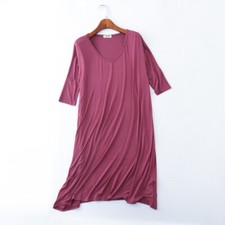 Damen Kurzärmlig Lockere Bluse Midi Kleid T-Shirt Übergröße Top Hausanzug