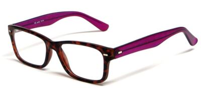 Soho by Vivid 1014 in Demi Tortoise & Purple Designer Reading Glass Frames