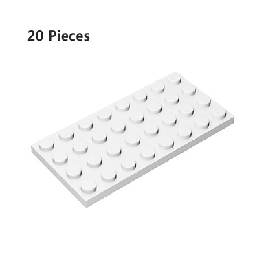 3035 Plate 4X8 White Bricks Parts 20 PCS Bricks, Pieces & Parts 100% Compatible