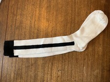 Vintage Save A Coin Striped Tube Socks Fits Sock Sz 9-11 Made In USA Black