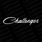 Challenger Vinyl Die Cut Decal English Curly Hand Writing Racing Stripes RC082