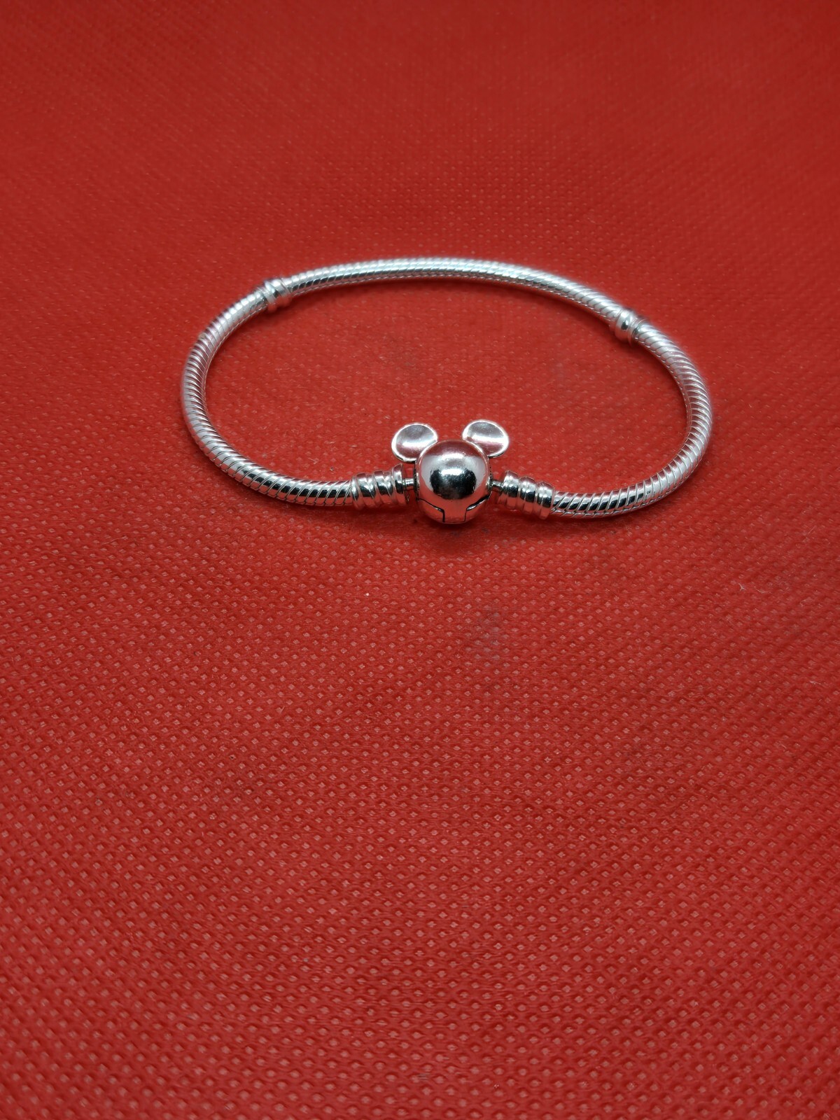Pandora Disney, Mickey Mouse Bracelet. 6.5 Inches. 925 Silver.