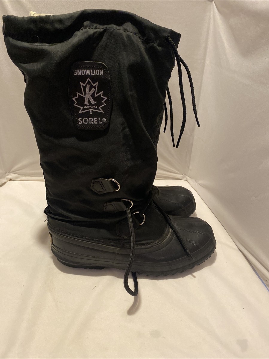 Sorel Black Tall Bear 2 Winter Boots removable liners size 8 SOREL GRIZZLY BEAR & BLACK FANCY TALL WINTER/ WATERPROOF  main image 3