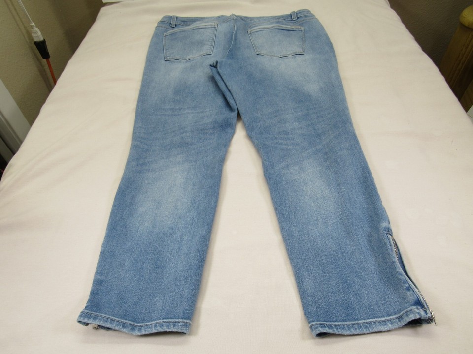 White House Black Market Skinny Crop Jeans 14 [ 36W 40 Hips 25L