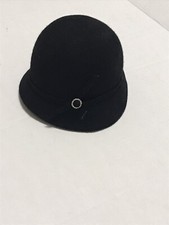 Scala Pronto Women's Retro Hat Bucket Cloche Black Wool Winter Diamond accent