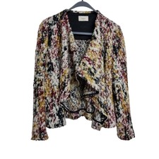 Designer Ba&sh Fuzzy Multi Colour Non Fastening Jacket. Sz 3us 10uk 12