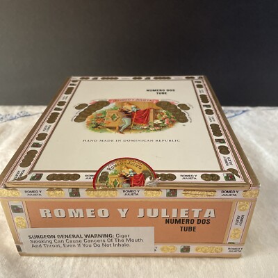 Romeo Y Julieta Cedro Wooden Cigar Box Deluxe Number 2 EMPTY | eBay