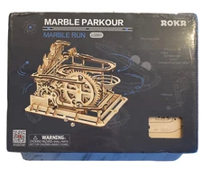Marble Run 3D Wooden Puzzle-Tower Coaster Mechanical Building Kit Gift ROKR DIY