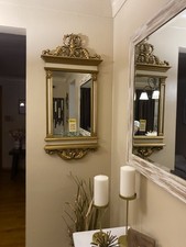 Vtg Nos Syroco Wall Mirror Hollywood Regency Gold Crme Roman Baroque Read