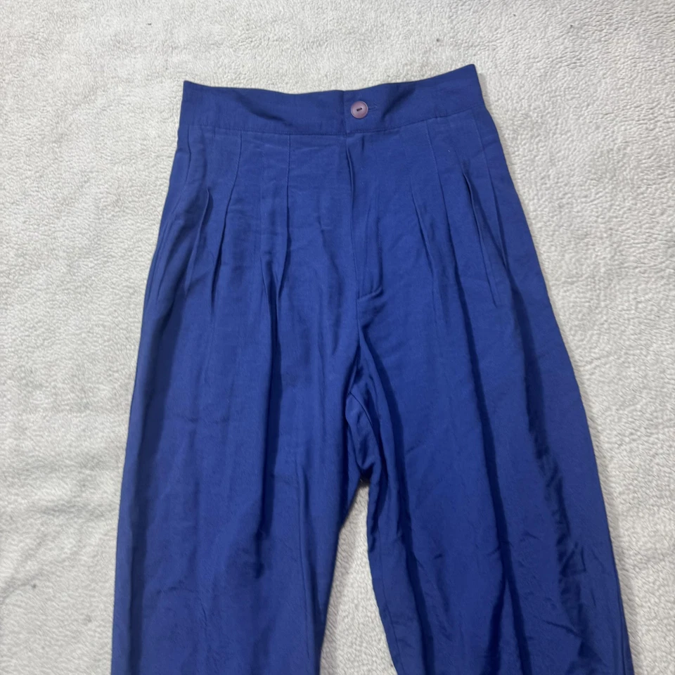 Pantalones Forenza Vintage Mujer 8 Cintura Alta Plisados Cónicos Años 80 Hechos en EE. UU. 27x27 Foto 2 de 4