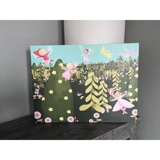 Oopsy Daisy Happy Fairies Canvas Art 18" x 24" Girl Room Baby Nursery Wall Decor