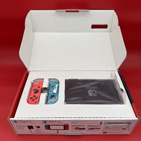New Nintendo Switch v2 Video Game Console HAC-001(-01) Red/Blue Open Box