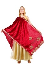 Velvet Dupatta Peacock Design Gota Patti Bridal Wedding Shawl traditional Stole