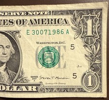 July 30, 1986 $1 Dollar Bill Birthday Note E30071986A Series 2017A