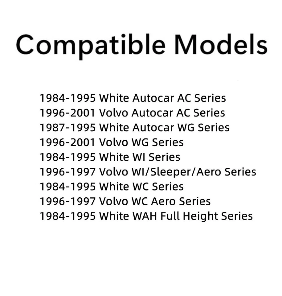 Fit White Volvo Autocar AC WC WI WAH WG Series Driver Left Side Front Windshield - Image 3 of 4