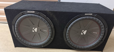 KICKER CompR 12 12in Dual Voice Coil Subwoofers Enclosure 43CWR122