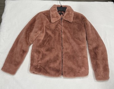Kendall & Kylie faux fur coat Size M Pink Blush Pre-Owned in great condition