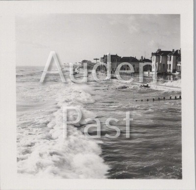 West View From Bognor Pier Seafront Real Photo Photograph 1955 64x62mm