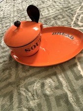 Rustic Ceramic Soup Bowl and Bread Plate Set