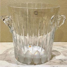 Cartier Paris - Crystal Ice Bucket H: 8" Diam: 9" France