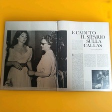 Maria Callas e' caduto il sipario Parigi Clipping Articolo rivista ANNO 1965