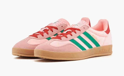 adidas Gazelle Indoor Womens Size 7 Glow Pink Court Green Shoes JI2713 NEW  | eBay