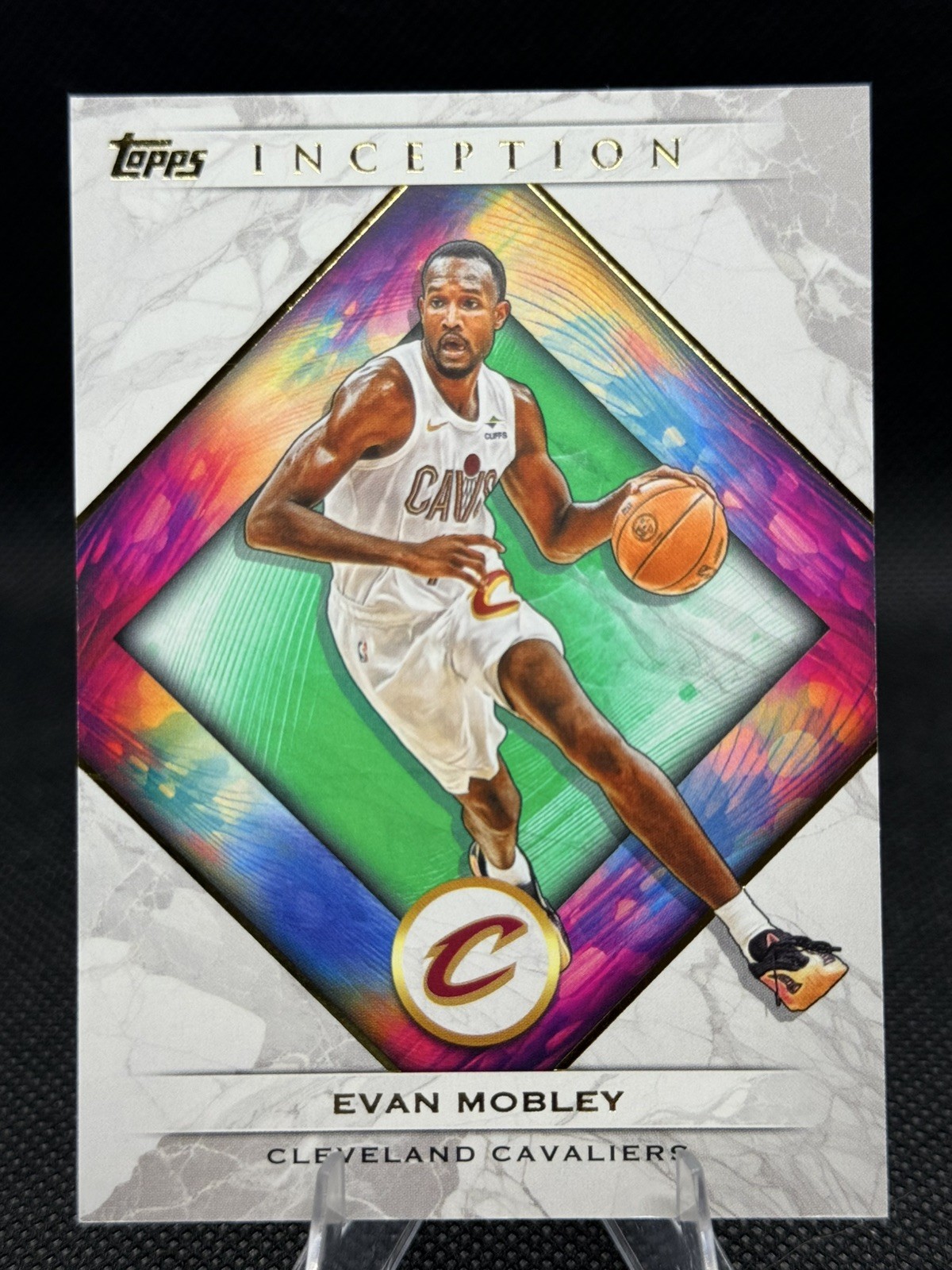 Evan Mobley Green Parallel 2026 Topps Inception #5 Cleveland Cavaliers