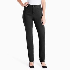 Gloria Vanderbilt Women's Classic Amanda High Rise Tapered 18 Short, Black