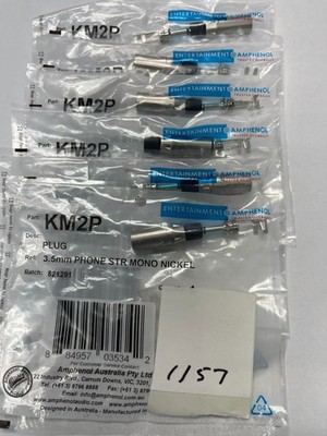 AMPHENOL KM 2 P-3.5MM PHONE AUDIO. MONO PLUG HIGH QUALITY NICKEL HOUSING