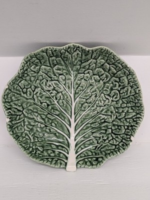  Majolica Bordello Pinheiro 10  x 11  Green Cabbageware Salad Serving Bowl